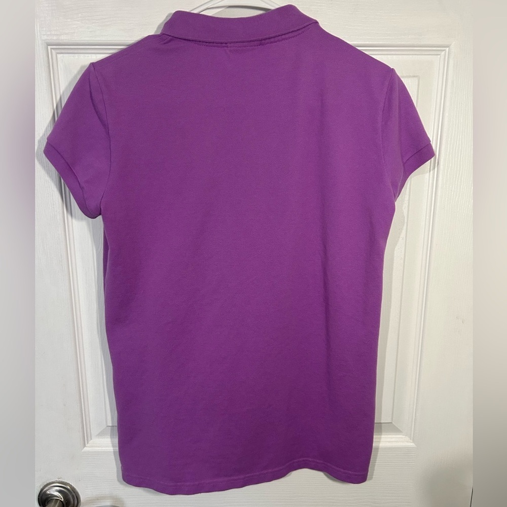 Lacoste Women’s Purple Polo Shirt Slim Fit Size 42 (~US 10, Large) - Picture 5 of 11